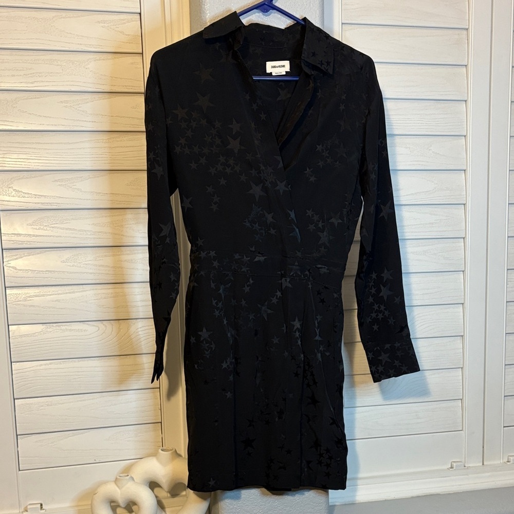 ZADIG & VOLTAIRE black star pattern dress